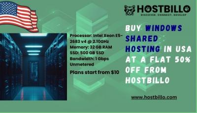 Buy Windows Shared Hosting in USA at a Flat 50% off from Hostbillo - Surat Hosting