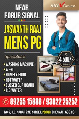 Jaswanth Raaj mens pg - Chennai Hosting