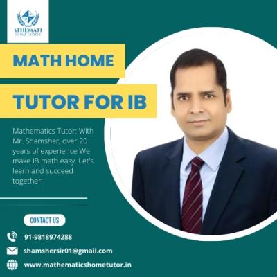 Maths home tutor for IB