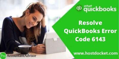 How to troubleshoot QuickBooks error code 6143?