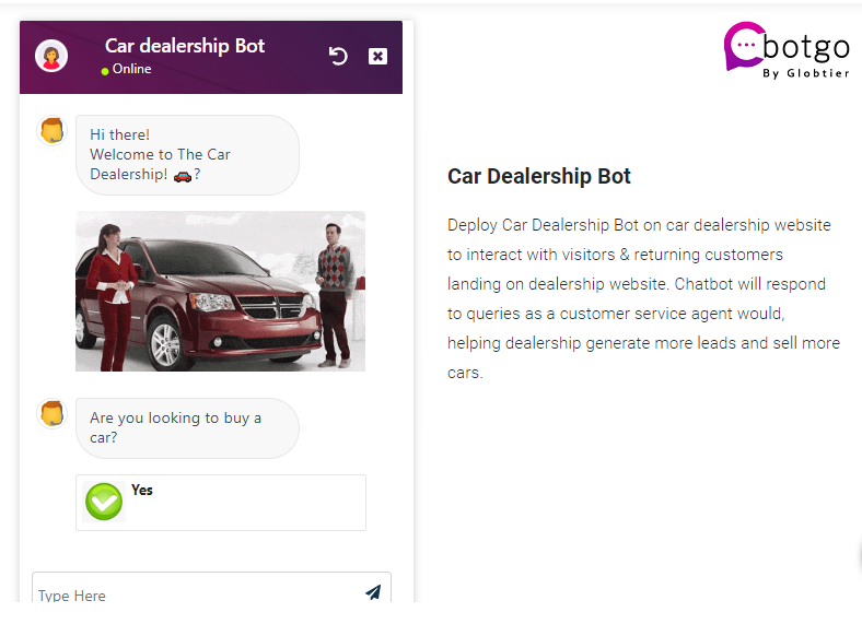 Benefits of Botgo Car Dealership Chatbot