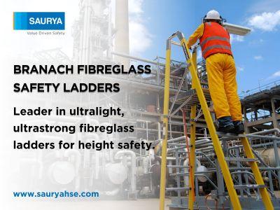 Fiberglass Safety Ladder | Industrial Safety Ladder - Saurya Safety - Mumbai Tools, Equipment