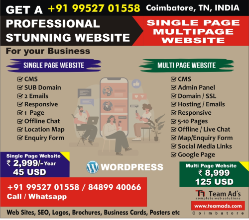 Web Design Packages in Coimbatore - Coimbatore Hosting