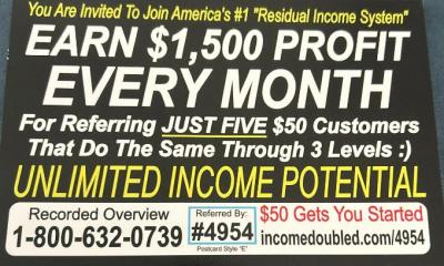 Double Your Income $50 Start-Up - Chicoutimi-Jonquiere Other