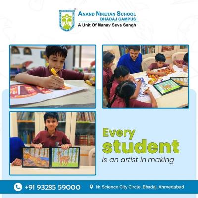 Every Student is an Artist in Making Creative at Anand Niketan School Bhadaj Campus - Ahmedabad Tutoring, Lessons
