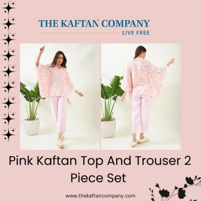 Pink Kaftan Top And Trouser 2 Piece Set - The Kaftan Company - Hyderabad Clothing