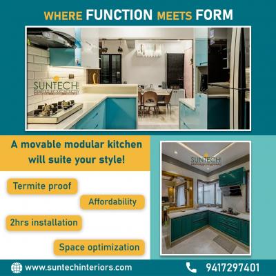 Best Designer Modular Kitchen in Chandigarh | Suntech Interiors - Chandigarh Interior Designing