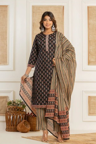 Explore Trendy Black Kurti Sets Online at RadheyCollections - Jaipur Clothing