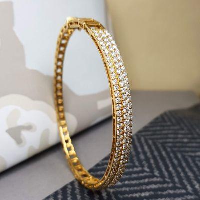 Three-Line Diamond Bracelet - Delhi Jewellery