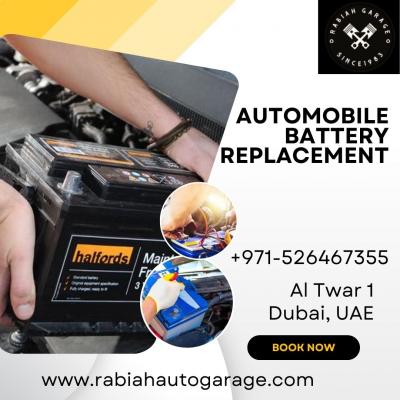 Automobile Battery Replacement in Dubai At Rabia Auto Garage