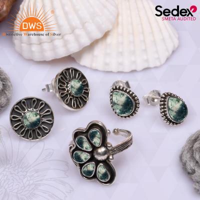 Elegant Moss Agate Jewellery Set - Perfect for any Occasion! - Jaipur Jewellery