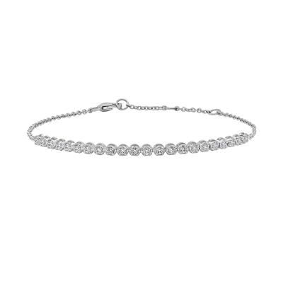 Shop Round Diamond Half Tennis Bracelet (0.35cts) at La Marquise Jewellery - Dubai Jewellery