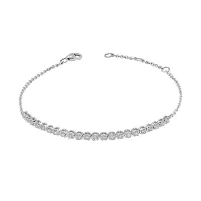 Shop Round Diamond Half Tennis Bracelet (0.35cts) at La Marquise Jewellery - Dubai Jewellery