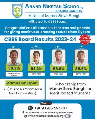 Anand Niketan Bhadaj: Celebrate 100% CBSE Board Results 2023-24 - Gujarat Tutoring, Lessons