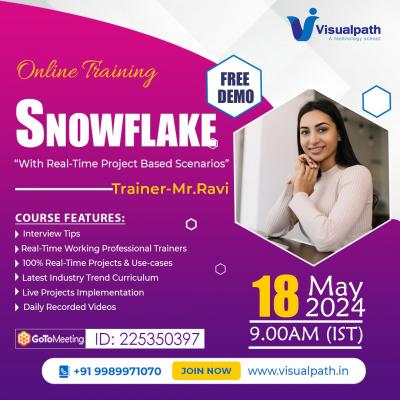 Visualpath - Snowflake Online Training Free Demo  - Hyderabad Professional Services