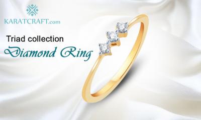 Buy Solid Triad Diamond Ring Online - Karatcraft - Bangalore Jewellery