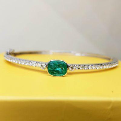 Emerald and Diamond Bracelet - Delhi Jewellery