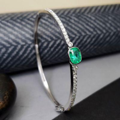 Emerald and Diamond Bracelet - Delhi Jewellery