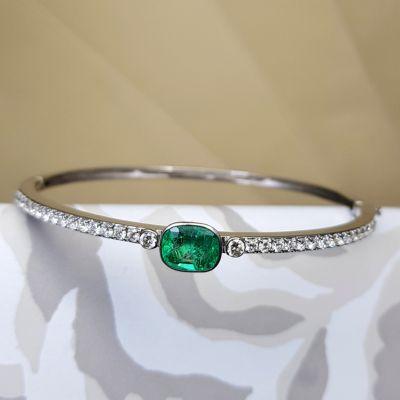 Emerald and Diamond Bracelet - Delhi Jewellery