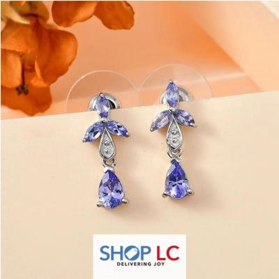 Exquisite Silver Tanzanite Earrings | Shop LC - Austin Jewellery