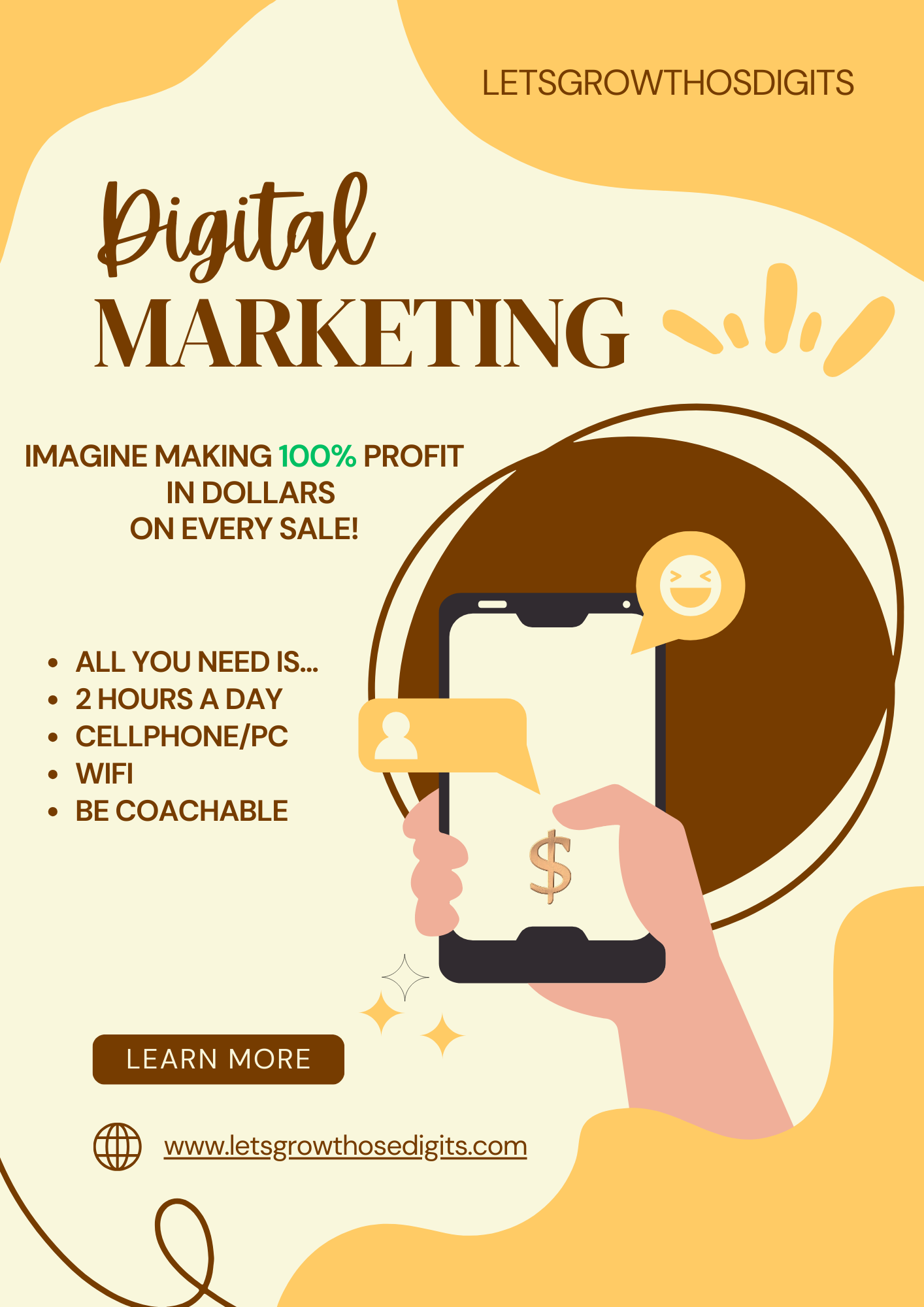 Earn Big and Work Little: $100 Daily in Just 2 Hours! - Durban Sales, Marketing