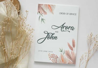 wedding order of service template - London Other