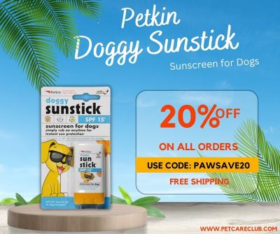 PetCareClub- Save upto 25% OFF on Petkin Doggy SunStick Sunscreen for Dogs!