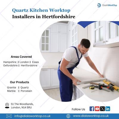 Quartz kitchen worktops installers in Hertfordshire
