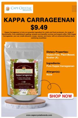 Kappa Carrageenan Powder: Stabilizer and Gelling Agent – Cape Crystal Brands - New York Other
