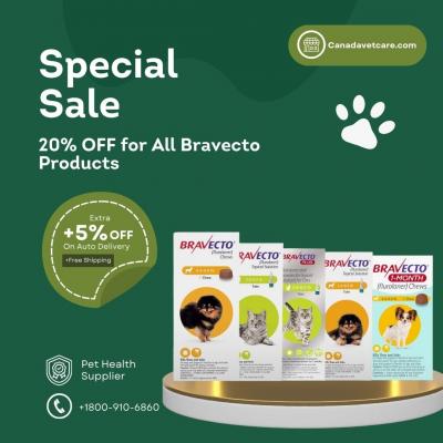 Canadavetcare: Biggest 20% Off On Bravcecto Flea and Tick Treatment | Pet Supply  - New York Animal, Pet Services