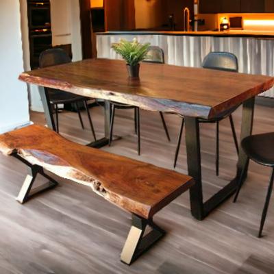 Experience the Beauty of Natural Wood with a Custom Solid Wood Dining Table from woodensure - Hyderabad Furniture
