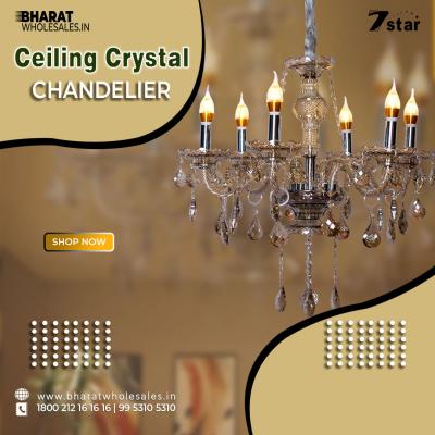 Ceiling Crystal Chandelier - Delhi Home & Garden