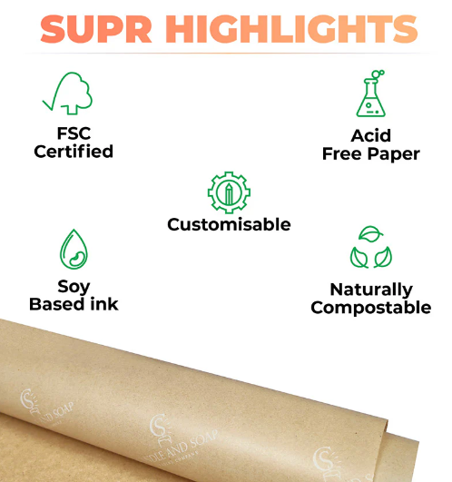 Custom Kraft Tissue Paper | Supr Pack - Melbourne Professional Services