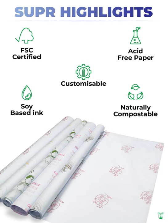 White Custom Tissue Paper | Supr Pack - Melbourne Professional Services