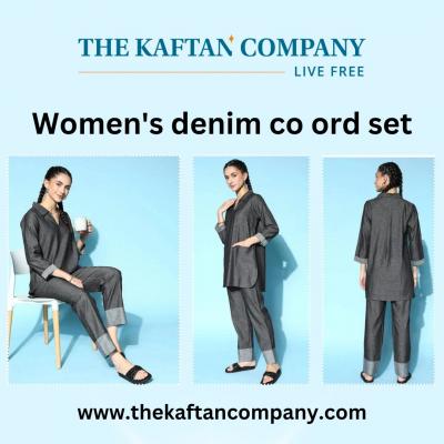 Buy Women’s Charcoal Denim Co-ord Set – The Kaftan Company - Hyderabad Clothing