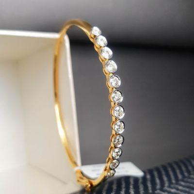 Round-Cut Diamond Bracelet in 18K Gold - Delhi Jewellery