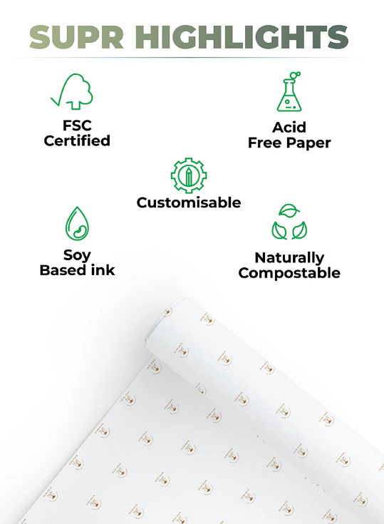 Custom Tissue Paper Roll | Supr Pack - Melbourne Professional Services