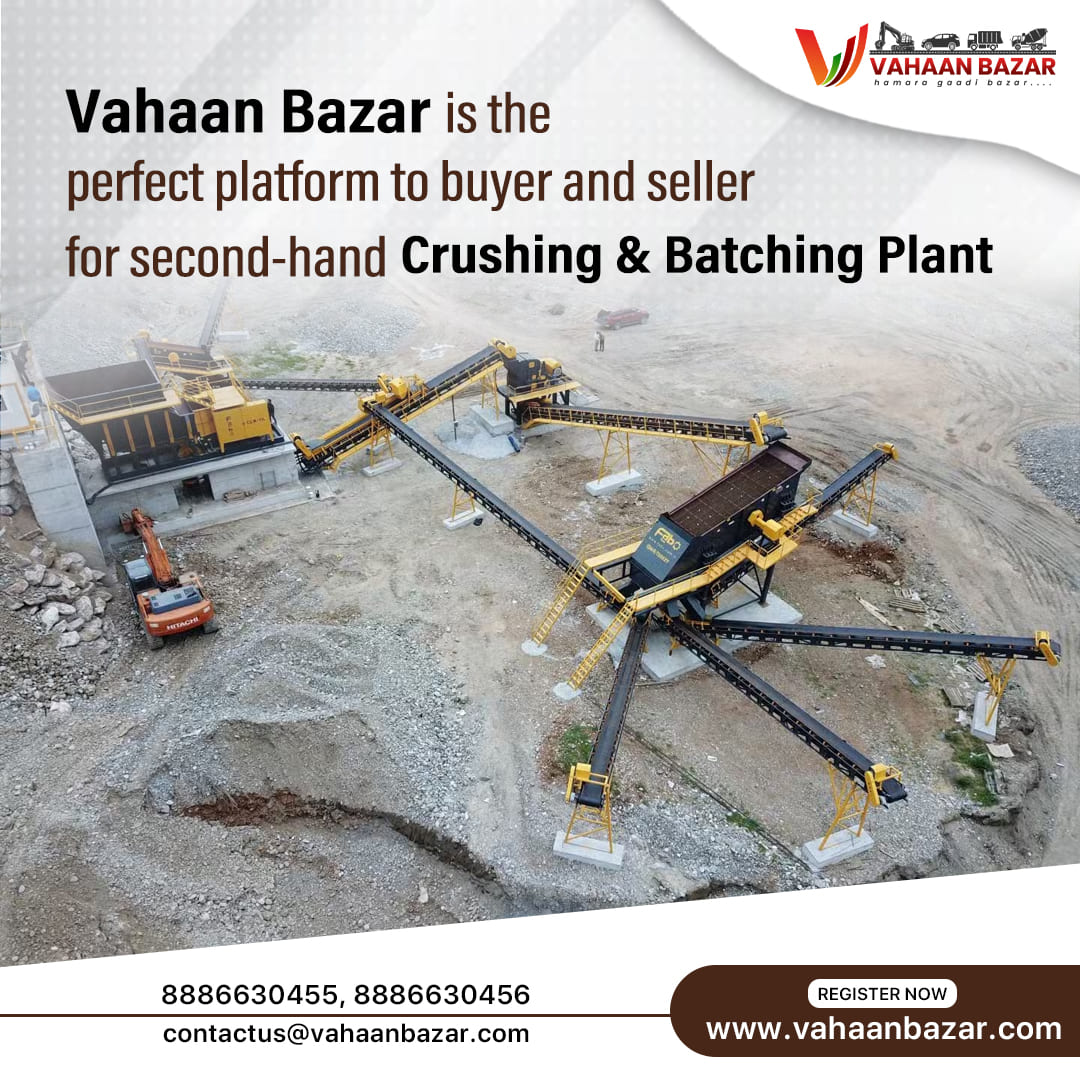 Used Crushing and batching plants|Vahaanbazar - Hyderabad Tools, Equipment