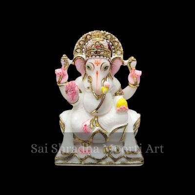 Buy White Marble Ganesha Statue For Your Home - Jaipur Art, Collectibles
