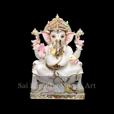 Buy White Marble Ganesha Statue For Your Home - Jaipur Art, Collectibles