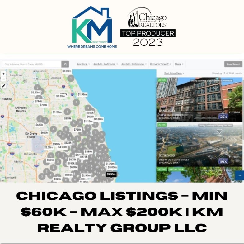 Chicago Listings – Min $60K – Max $200K | KM Realty Group LLC