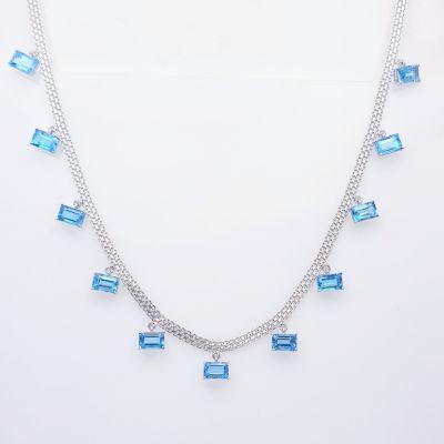 Blue Topaz Chain  - Delhi Jewellery