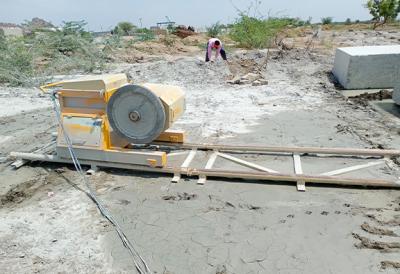 Effortless Granite Quarry Cutting with a Diamond Wire Saw - Jaipur Industrial Machineries