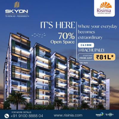 2 and 3BHK Flats in Bachupally | Skyon by Risinia - Other New Cars