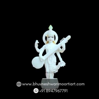 Order Maa Saraswati Marble Statue From Bhuvneshwari Moorti Art - Jaipur Art, Collectibles