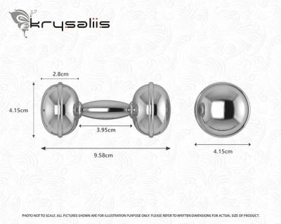 Dumbbell Sterling Silver Baby Rattle by Krysaliis - New York Toys, Games