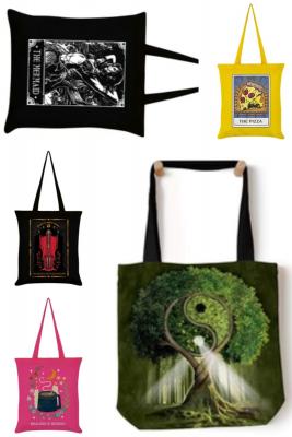 Express Your Style with Unique Witchy Totes, Purses and Keyrings
