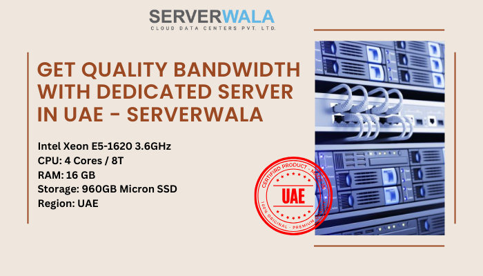 Get Quality Bandwidth with Dedicated Server in UAE - Serverwala