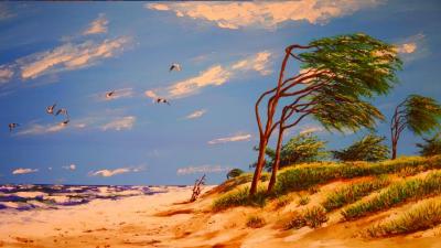 Handcrafted Sunset Oil Painting – A Touch of Elegance