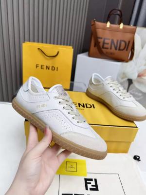 Fendi Flair White Leather Low-Tops Sneakers - Shanghai Other